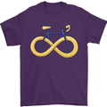 Infinity Bicycle Mens T-Shirt Cotton Gildan Purple