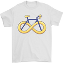 Infinity Bicycle Mens T-Shirt Cotton Gildan White