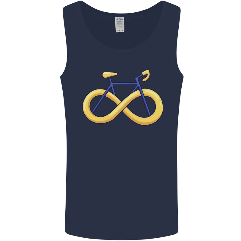 Infinity Bicycle Mens Vest Tank Top Navy Blue