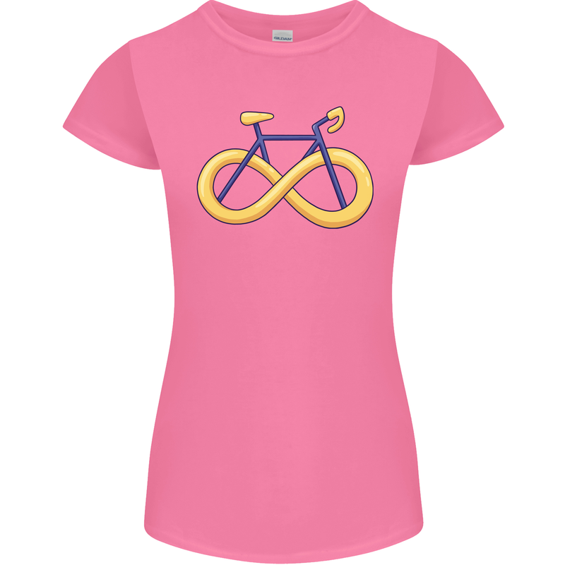 Infinity Bicycle Womens Petite Cut T-Shirt Azalea