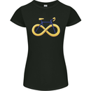 Infinity Bicycle Womens Petite Cut T-Shirt Black
