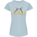 Infinity Bicycle Womens Petite Cut T-Shirt Light Blue