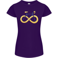 Infinity Bicycle Womens Petite Cut T-Shirt Purple