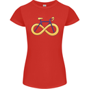 Infinity Bicycle Womens Petite Cut T-Shirt Red