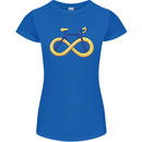 Infinity Bicycle Womens Petite Cut T-Shirt Royal Blue