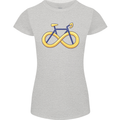 Infinity Bicycle Womens Petite Cut T-Shirt Sports Grey