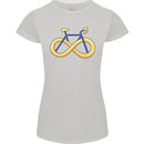 Infinity Bicycle Womens Petite Cut T-Shirt Sports Grey