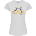 Infinity Bicycle Womens Petite Cut T-Shirt White