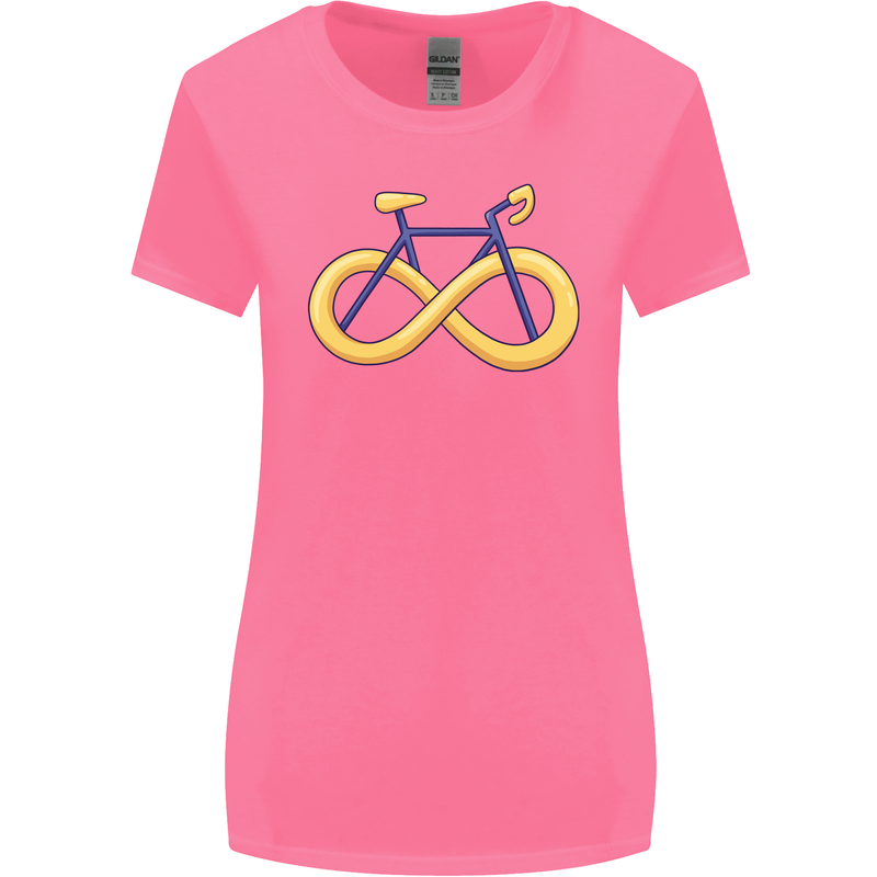 Infinity Bicycle Womens Wider Cut T-Shirt Azalea