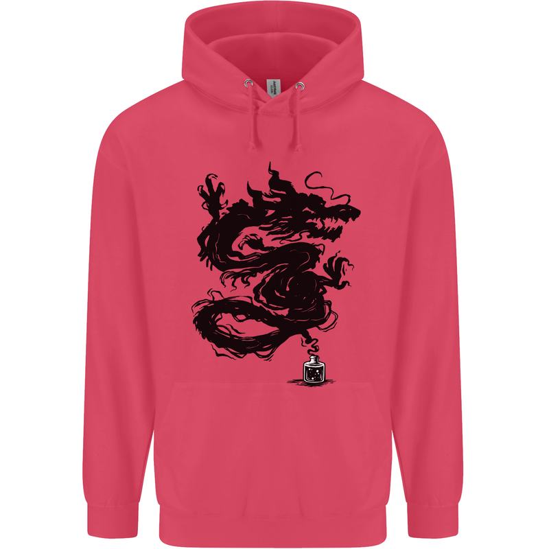 Ink Dragon Tattoo Childrens Kids Hoodie Heliconia