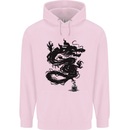 Ink Dragon Tattoo Childrens Kids Hoodie Light Pink