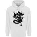 Ink Dragon Tattoo Childrens Kids Hoodie White