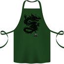 Ink Dragon Tattoo Cotton Apron 100% Organic Forest Green