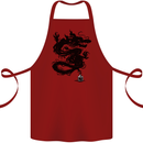 Ink Dragon Tattoo Cotton Apron 100% Organic Maroon