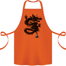 Ink Dragon Tattoo Cotton Apron 100% Organic Orange