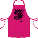 Ink Dragon Tattoo Cotton Apron 100% Organic Pink