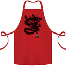 Ink Dragon Tattoo Cotton Apron 100% Organic Red