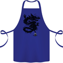 Ink Dragon Tattoo Cotton Apron 100% Organic Royal Blue