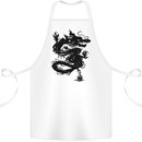 Ink Dragon Tattoo Cotton Apron 100% Organic White