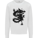 Ink Dragon Tattoo Kids Sweatshirt Jumper White