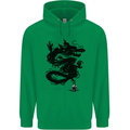Ink Dragon Tattoo Mens 80% Cotton Hoodie Irish Green