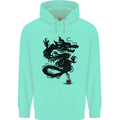 Ink Dragon Tattoo Mens 80% Cotton Hoodie Peppermint
