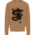 Ink Dragon Tattoo Mens Sweatshirt Jumper Caramel Latte