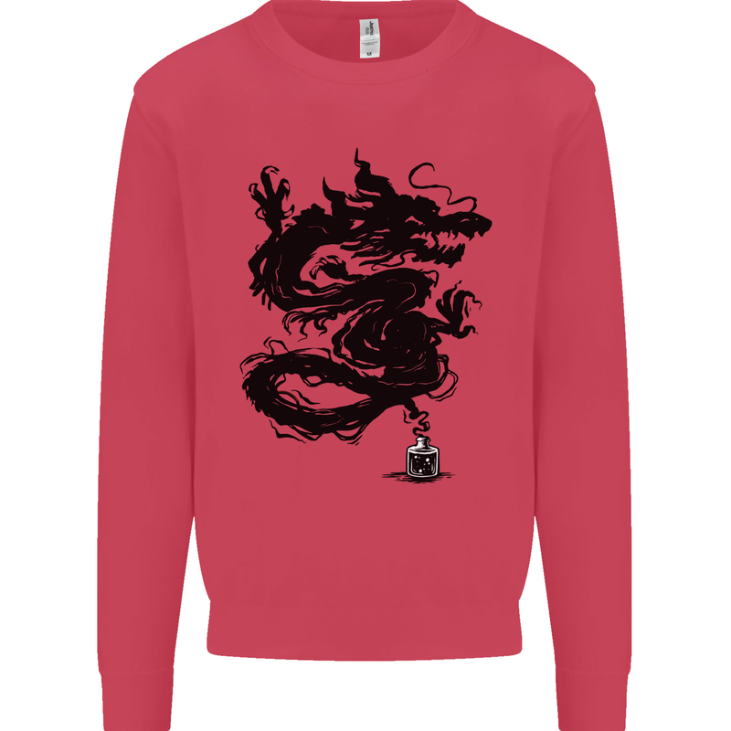 Ink Dragon Tattoo Mens Sweatshirt Jumper Heliconia