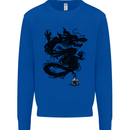 Ink Dragon Tattoo Mens Sweatshirt Jumper Royal Blue