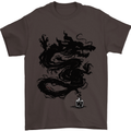 Ink Dragon Tattoo Mens T-Shirt Cotton Gildan Dark Chocolate