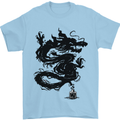 Ink Dragon Tattoo Mens T-Shirt Cotton Gildan Light Blue