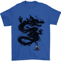 Ink Dragon Tattoo Mens T-Shirt Cotton Gildan Royal Blue