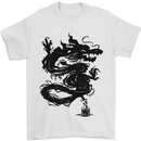 Ink Dragon Tattoo Mens T-Shirt Cotton Gildan White