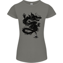 Ink Dragon Tattoo Womens Petite Cut T-Shirt Charcoal