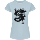 Ink Dragon Tattoo Womens Petite Cut T-Shirt Light Blue