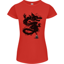 Ink Dragon Tattoo Womens Petite Cut T-Shirt Red