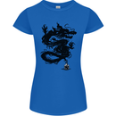 Ink Dragon Tattoo Womens Petite Cut T-Shirt Royal Blue