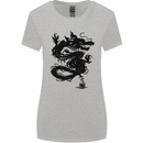 Ink Dragon Tattoo Womens Wider Cut T-Shirt Sports Grey