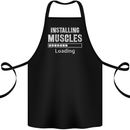 Installing Muscles Loading Gym Training Top Cotton Apron 100% Organic Black