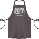 Installing Muscles Loading Gym Training Top Cotton Apron 100% Organic Dark Grey