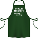 Installing Muscles Loading Gym Training Top Cotton Apron 100% Organic Forest Green