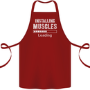Installing Muscles Loading Gym Training Top Cotton Apron 100% Organic Maroon