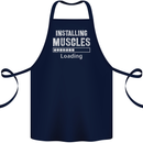 Installing Muscles Loading Gym Training Top Cotton Apron 100% Organic Navy Blue