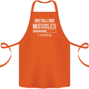 Installing Muscles Loading Gym Training Top Cotton Apron 100% Organic Orange