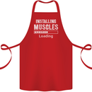 Installing Muscles Loading Gym Training Top Cotton Apron 100% Organic Red