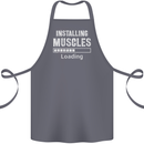 Installing Muscles Loading Gym Training Top Cotton Apron 100% Organic Steel