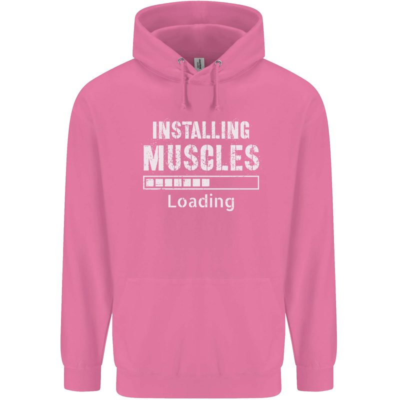Installing Muscles Loading Gym Training Top Mens 80% Cotton Hoodie Azelea