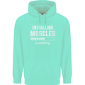 Installing Muscles Loading Gym Training Top Mens 80% Cotton Hoodie Peppermint