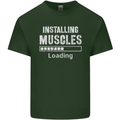 Installing Muscles Loading Gym Training Top Mens Cotton T-Shirt Tee Top Forest Green