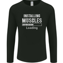 Installing Muscles Loading Gym Training Top Mens Long Sleeve T-Shirt Black